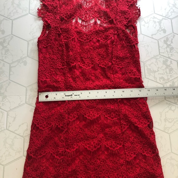 Free People Daydream Lace Dress in Cherry NWT - Picture 11 of 15